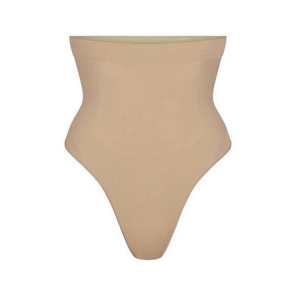Skims NEW Seamless Sculpt High Waist Thong in Clay Size Small - Picture 3 of 4
